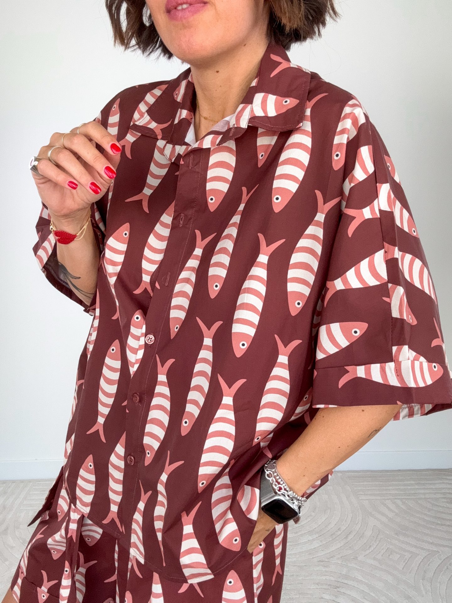 Camicia Sardina Cioccolato