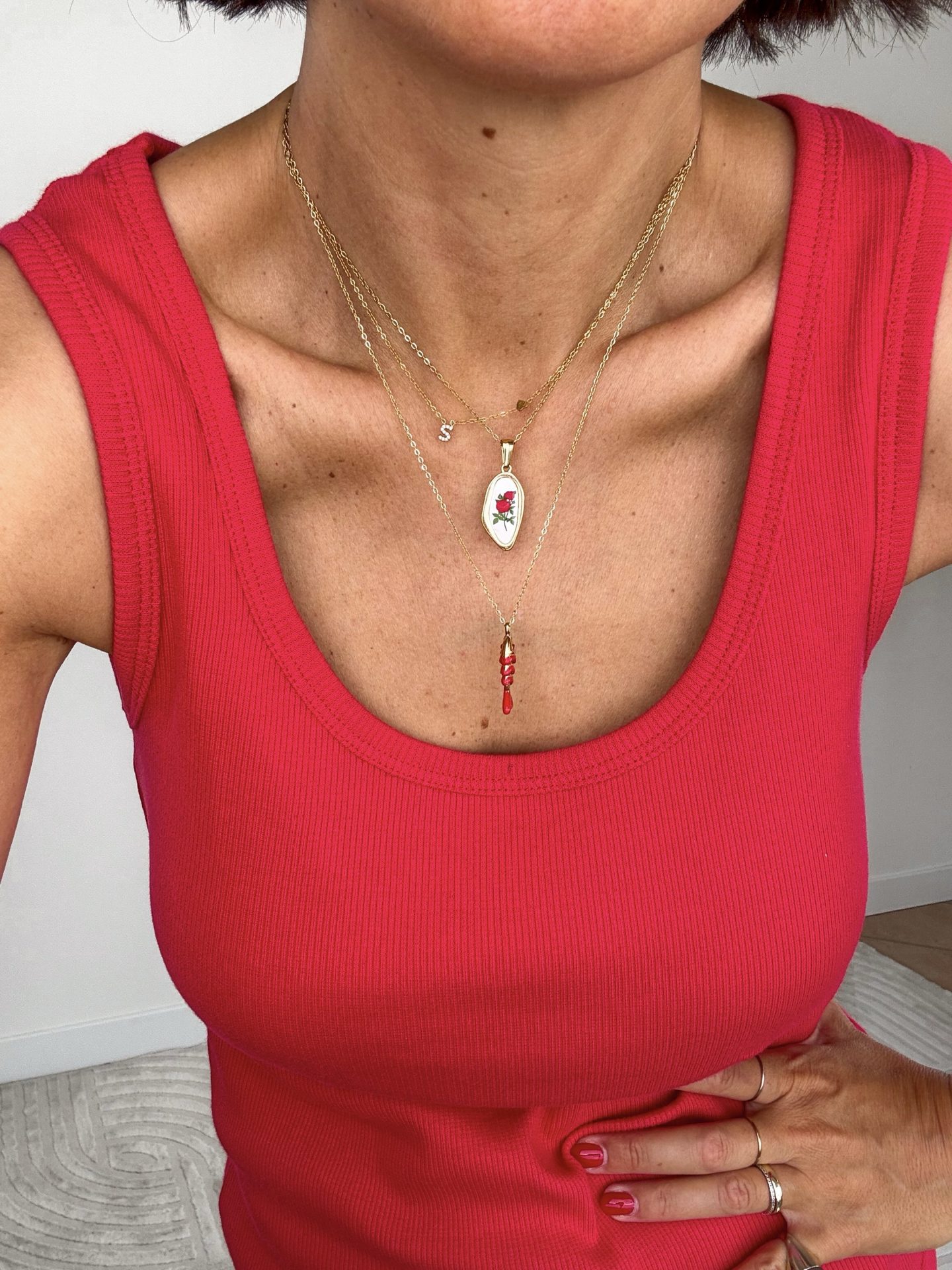 Collana Carpa Rosso