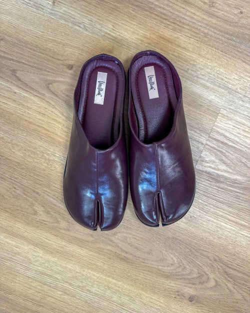 Mule Split-Toe Borgogna